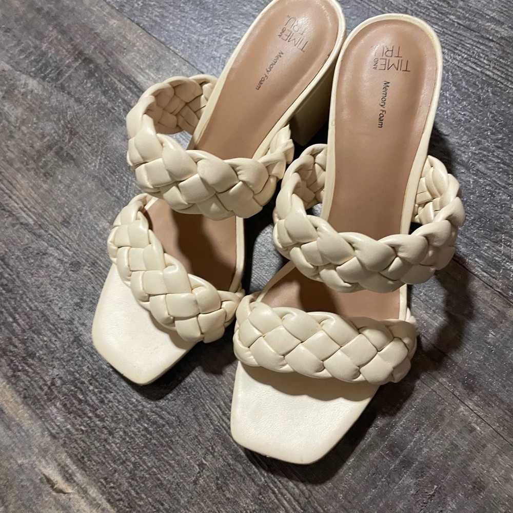 Women's Cream Braided Sandals